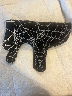 Black Spiderweb Quilted dog coat size medium